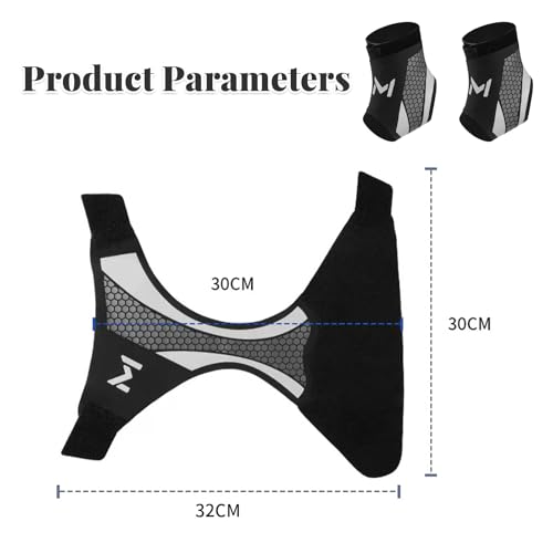 Yougeweiwu 2 Piezas de Soporte para Tobillo con Compresión y Estabilizador Ajustable para Hombres y Mujeres, Ideal para Entrenamiento y Actividades - imagen 6