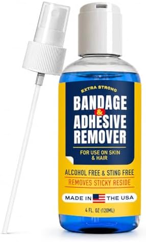 Removedor de Adhesivo Sin Picazón - 4 oz, Suave y Sin Dolor para Vendajes, Ideal para Piel Sensible, Cinta Deportiva, Puertos de Diálisis, Monitoreo - imagen 1