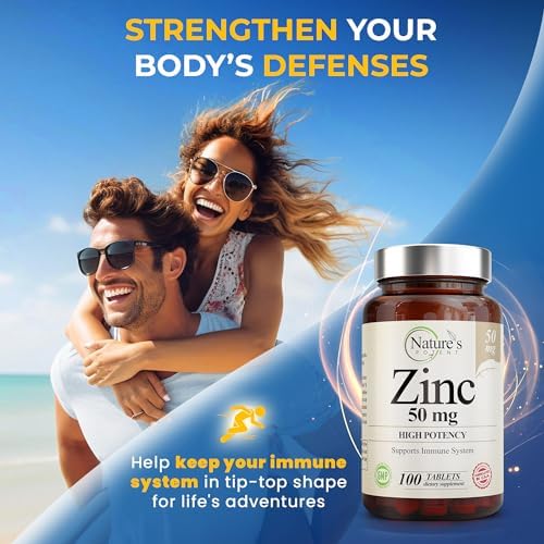 Suplemento de Zinc 50mg [Alta Potencia] - Apoyo al Sistema Inmunológico con Zinc Natural (Óxido/Citrato) 100 Tabletas, Fabricado por Nature’s Potent. - imagen 3