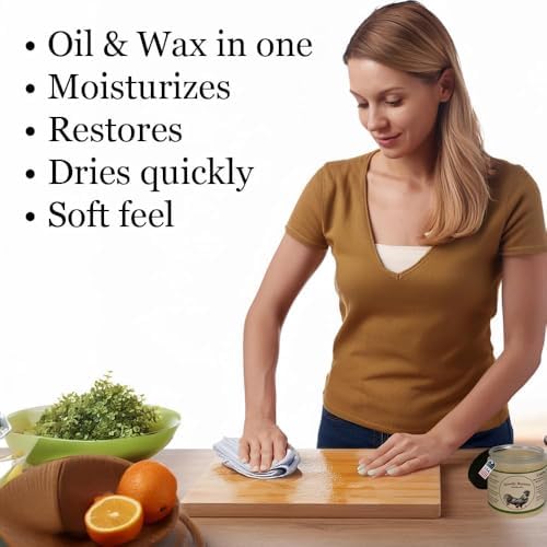 Tratamiento para Tabla de Cortar Gel - Cera y Aceite Mineral en Uno - con Aceite Mineral Grado Alimenticio y Cera de Abejas, Acondicionador para - imagen 5