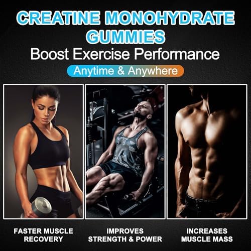 Gomitas de Creatina Monohidratada 5600mg para Hombres y Mujeres, 120 Unidades, Apoyo Muscular y Energía, 5.6g por Porción - Sin Azúcar (Sabor - imagen 5