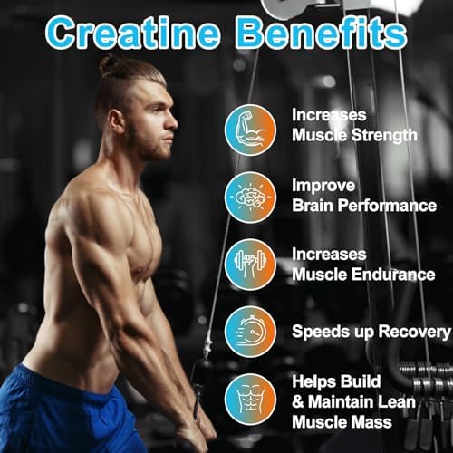 Gomitas de Creatina Monohidratada 5600mg para Hombres y Mujeres, 120 Unidades, Apoyo Muscular y Energía, 5.6g por Porción - Sin Azúcar (Sabor - imagen 6