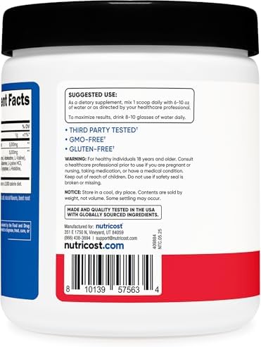 Nutricost Creatina + Aminos 30 Porciones (Sabor Ponche de Frutas) - 5,000mg de Creatina Monohidratada + 5,000mg de Mezcla de Aminoácidos BCAA por - imagen 4