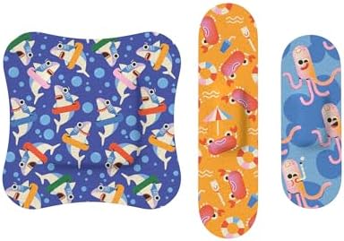 Paquete de Recarga Welly Bandage Ocean Friends | Curitas Adhesivas Flexibles y Resistentes al Agua | Formas y Patrones Variados para Cortes y - imagen 4