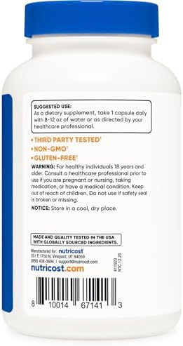 Nutricost Raíz de Malvavisco 120 Cápsulas - 120 Porciones por Botella - Libre de Gluten y No OGM - imagen 4