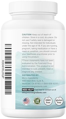 Micro Ingredients Niacina 500mg por Porción, 400 Cápsulas | Vitaminas B3 Sin Enrojecimiento | Suplemento Esencial de Doble Fuerza | Cuidado de la - imagen 7