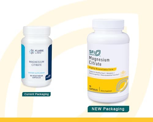 Suplemento de Citrato de Magnesio Klaire Labs SFI Health - Magnesio Altamente Biodisponible para Energía, Músculos, Nervios, Huesos y Cognición (90 - imagen 2