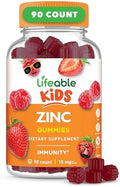 Gomitas de Zinc Lifeable para Niños | 15mg | Suplemento de Zinc Vegetariano y Sin GMO | Apoyo a la Piel y Sistema Inmunológico | 90 Gomitas - imagen 1