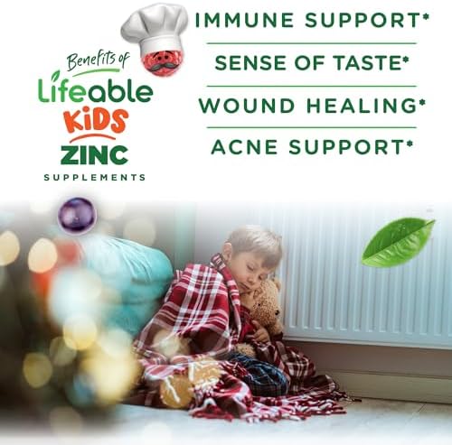 Gomitas de Zinc Lifeable para Niños | 15mg | Suplemento de Zinc Vegetariano y Sin GMO | Apoyo a la Piel y Sistema Inmunológico | 90 Gomitas - imagen 3