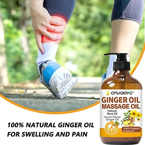 Paquete de 2 Aceites de Jengibre para Masaje, Drenaje Linfático y Alivio de Músculos Cansados, con Extracto de Árnica, Aceite de Uva y Vitamina E - imagen 4