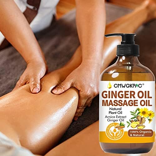 Paquete de 2 Aceites de Jengibre para Masaje, Drenaje Linfático y Alivio de Músculos Cansados, con Extracto de Árnica, Aceite de Uva y Vitamina E - imagen 7