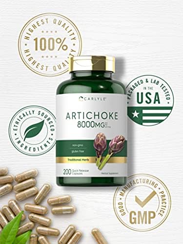 Cápsulas de Extracto de Alcachofa Carlyle | 200 Contenido | Suplemento Sin OGM y Libre de Gluten - imagen 5