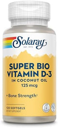 SOLARAY Super Bio Vitamina D3 en Aceite de Coco - 5000 IU - Suplemento para Huesos y Sistema Inmunológico - Verificado en Laboratorio, Sin Soja - 120 - imagen 1