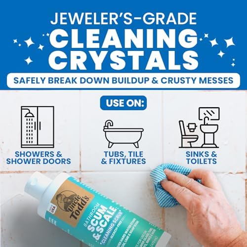 Removedor de Manchas de Agua Dura y Jabón Uncle Todd de 16 oz - Limpiador Multiusos para Baño, Vidrio, Azulejos, Tina, Inodoro y Lavabo - Pasta de - imagen 3