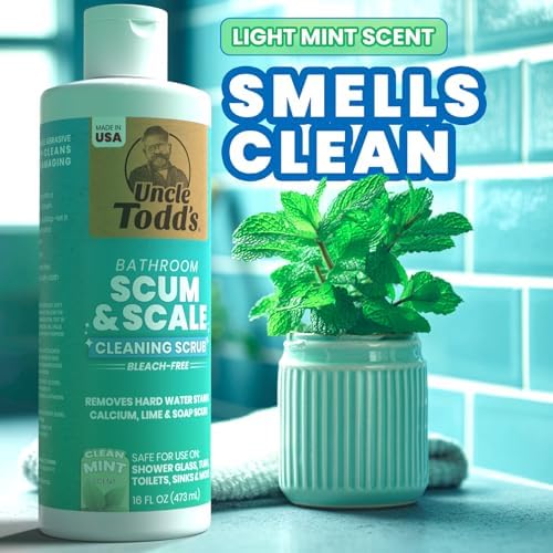 Removedor de Manchas de Agua Dura y Jabón Uncle Todd de 16 oz - Limpiador Multiusos para Baño, Vidrio, Azulejos, Tina, Inodoro y Lavabo - Pasta de - imagen 6