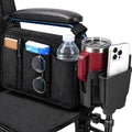 Accesorios para Silla de Ruedas, Soporte para Taza Rotatable 360°, Bolsa Lateral, Clip Fuerte para Silla de Ruedas, Scooter de Movilidad y Andadores - imagen 1