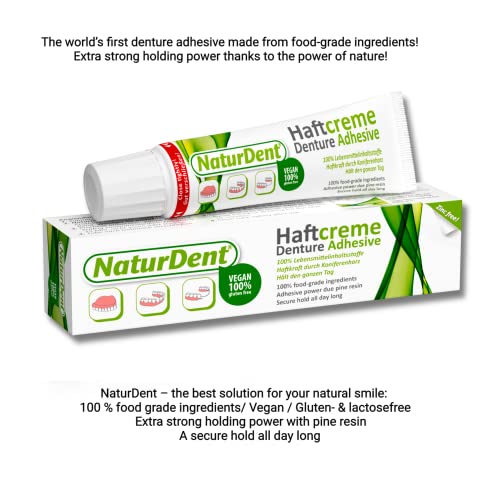 Adhesivo Natural para Dentaduras NaturDent - Fija Dentaduras Más Tiempo y con Más Fuerza, Sin Zinc, Sin Petroquímicos, Sin Parabenos, Sin Sabor - imagen 3