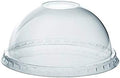 Tapa de Plástico PET Transparente GUSTO [100 Piezas] con Abertura para Popote para Vasos de Milkshake de 12, 16, 20 y 24 oz. - imagen 1