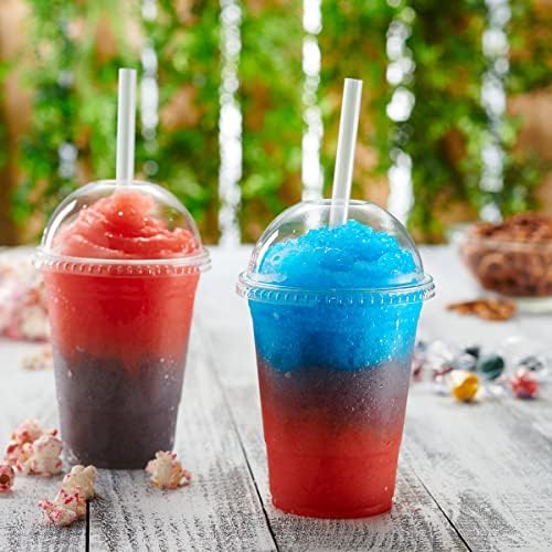 Tapa de Plástico PET Transparente GUSTO [100 Piezas] con Abertura para Popote para Vasos de Milkshake de 12, 16, 20 y 24 oz. - imagen 5