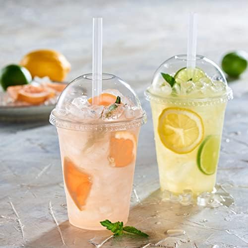 Tapa de Plástico PET Transparente GUSTO [100 Piezas] con Abertura para Popote para Vasos de Milkshake de 12, 16, 20 y 24 oz. - imagen 6
