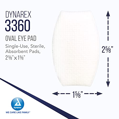 Compresas Oculares Estériles Dynarex Ovaladas - Parche de Algodón Envuelto Individualmente con Cubierta de Malla - Uso Único, Cómodas y Absorbentes - - imagen 2