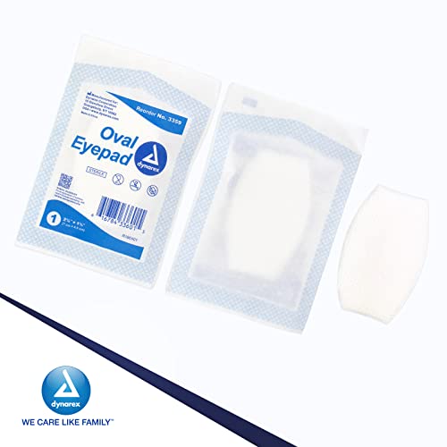 Compresas Oculares Estériles Dynarex Ovaladas - Parche de Algodón Envuelto Individualmente con Cubierta de Malla - Uso Único, Cómodas y Absorbentes - - imagen 6