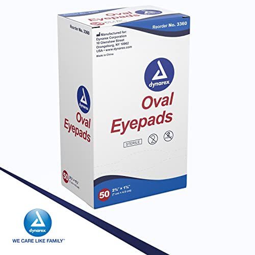 Compresas Oculares Estériles Dynarex Ovaladas - Parche de Algodón Envuelto Individualmente con Cubierta de Malla - Uso Único, Cómodas y Absorbentes - - imagen 7
