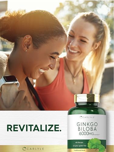 Cápsulas de Ginkgo Biloba Carlyle | 200 Cápsulas | Con Extracto de Bacopa | Suplemento Herbal Extra Fuerte, Sin OGM y Sin Gluten - imagen 7