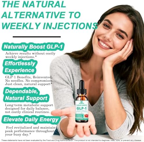 Gotas de Suplemento GLP-1 | 9 en 1 Premium GLP1 con Berberina, Canela de Ceilán, Extracto de Té Verde, Eriocitrina, Apoyo Natural para Metabolismo y - imagen 5