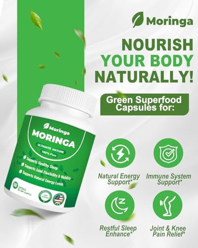 Cápsulas de Moringa – Suplemento de 800mg de Moringa Pura – 60 Cápsulas para Energía Natural, Sistema Inmunológico, Salud de Piel y Digestiva, - imagen 3