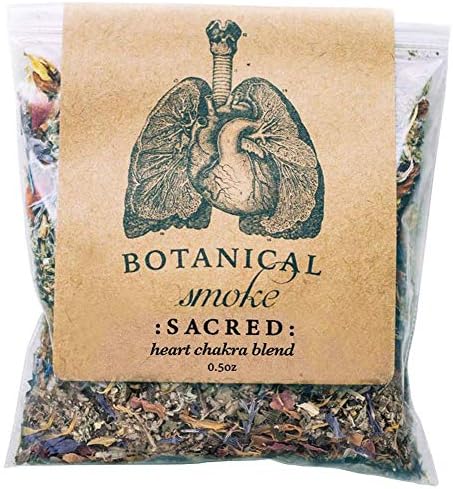 Anima Mundi Apothecary Hierbas Ahumables - Humo Sagrado - Mezcla Herbal para el Chakra del Corazón (0.5oz) con Botánicos Relajantes como Artemisa, - imagen 1