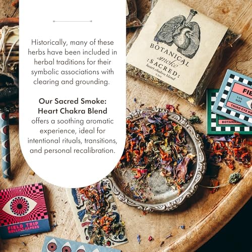 Anima Mundi Apothecary Hierbas Ahumables - Humo Sagrado - Mezcla Herbal para el Chakra del Corazón (0.5oz) con Botánicos Relajantes como Artemisa, - imagen 3
