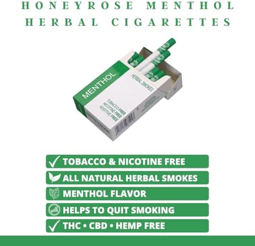 Cigarrillos Herbales Honeyrose Menthol - Sin Tabaco ni Nicotina, 100% Naturales, Hechos en Inglaterra - imagen 2
