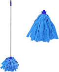Mopa EaseYourDay, un palo con dos cabezales de microfibra azul (1 mango y 2 cabezales de mopa) - imagen 1