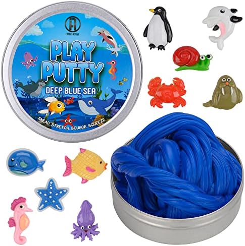 INNER-ACTIVE Play Putty Terapia para Niños con Encantos Azul Profundo, Resistencia Media, Mejora Habilidades Motoras Finas y Fuerza en los Dedos, - imagen 1