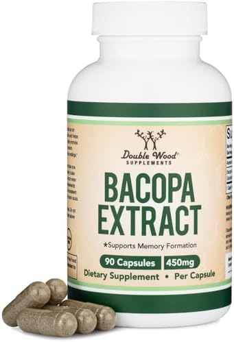 Cápsulas de Bacopa Monnieri 20% Bacosidos 450mg, 90 piezas (Sin OGM, Sin Gluten) Extracto de Brahmi (Suplemento para la Memoria y la Salud Cerebral) - imagen 5