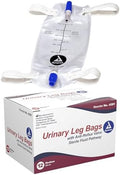 Bolsa de Pierna Urinaria Dynarex, para Uso con Catéter, Cierre Antiderrame y Válvula Antirreflujo, Capacidad de 600 ml/20 oz, Mediana, Blanca, 1 Caja - imagen 1