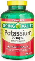 Suplemento Dietético de Potasio en Tabletas ikj, Tamaño Familiar, 99 Mg, 500 Contenidos - imagen 1