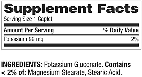 Suplemento Dietético de Potasio en Tabletas ikj, Tamaño Familiar, 99 Mg, 500 Contenidos - imagen 2