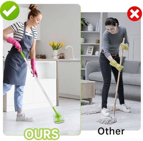 Mango de Mopa Compatible con Swiffer, Mango Extra Largo Desmontable Verde para Swiffer - imagen 5
