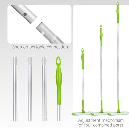 Mango de Mopa Compatible con Swiffer, Mango Extra Largo Desmontable Verde para Swiffer - imagen 6
