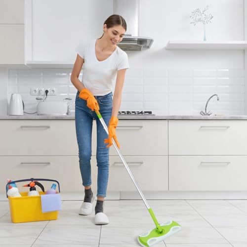 Mango de Mopa Compatible con Swiffer, Mango Extra Largo Desmontable Verde para Swiffer - imagen 7