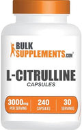 Cápsulas de L-Citrulina BulkSupplements.com - Suplemento de Citrulina 3000mg, Libre de Gluten - 8 Cápsulas por Porción, 240 Cápsulas (Paquete de 1) - imagen 1
