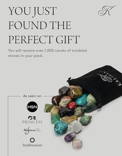 Piedras Tumbled KALIFANO – Más de 1,000 Quilates de Cristales y Gemas Pulidas para Reiki, Manualidades, Niños y Decoración (Cuarzo Rosa, Howlite - imagen 5