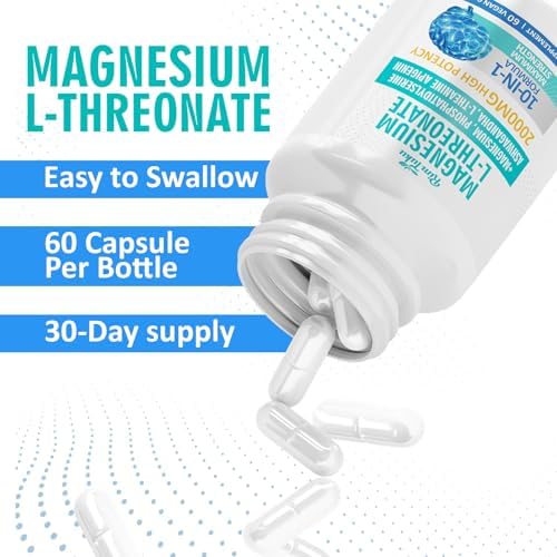 Magnesio L-Treonato 2000mg | Suplemento 10 en 1 para la Salud Cerebral y Soporte Cognitivo | Cápsulas de Magnesio de Alta Absorción, 60 Piezas - imagen 6
