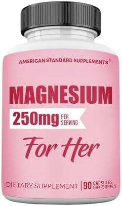 Glicinato de Magnesio para Mujeres 250mg por Cápsula, Chelado para Ella, 90 Cápsulas, Suministro para 90 Días - imagen 1