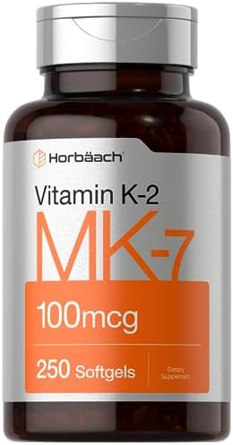 Horbäach Vitamina K2 MK7 100mcg | 250 Cápsulas Blandas | Suplemento Sin OGM y Libre de Gluten - imagen 1