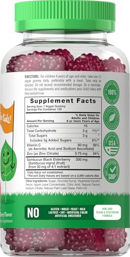 Gomitas de Saúco Carlyle para Niños | 120 Unidades | Con Zinc y Vitamina C | Sabor Berry | Veganas, No GMO y Sin Gluten | de Lil' Sprouts - imagen 2