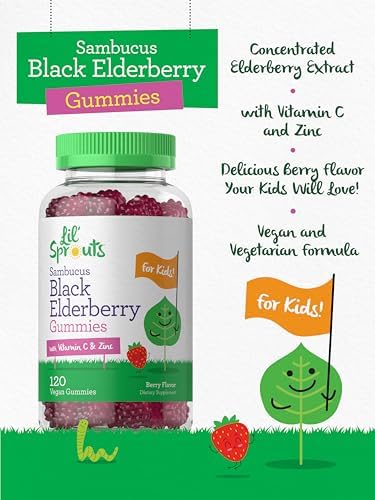 Gomitas de Saúco Carlyle para Niños | 120 Unidades | Con Zinc y Vitamina C | Sabor Berry | Veganas, No GMO y Sin Gluten | de Lil' Sprouts - imagen 4