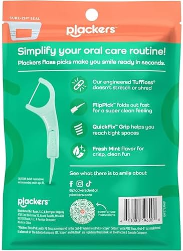 Palillos de Hilo Dental Plackers Micro Mint, 90 Piezas (Paquete de 3) - imagen 6